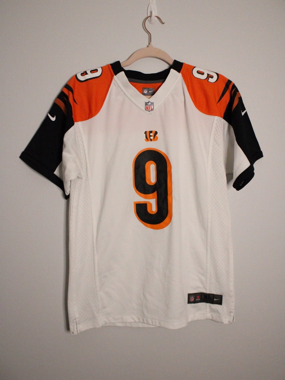 Nike Kids White, Orange & Black Cincinnati Bengals #9 Jersey